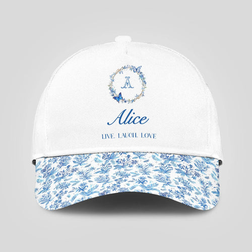 Live Laugh Love Blue Flowers Cap ALICE 13K1 C50PF