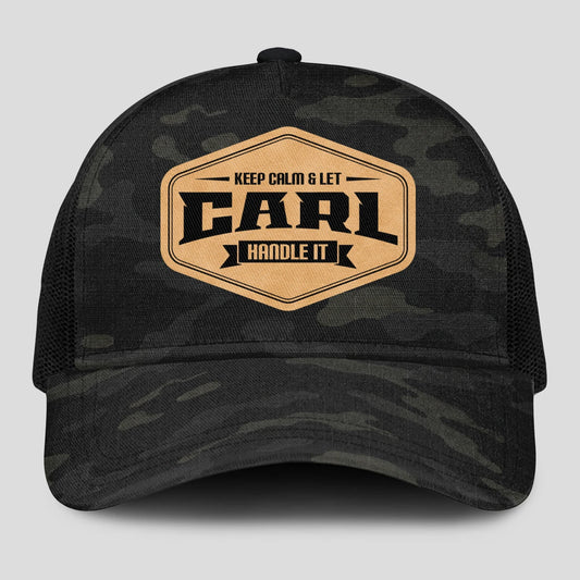Keep Calm & Let Your Name Handle It Dark Camo Mesh Cap CARL 13K1 C195PF