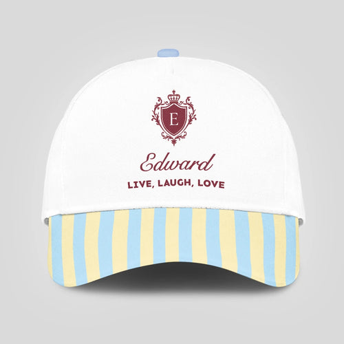 Live Laugh Love Blue And Yellow Luxury Cap EDWARD 13K1 C121PF