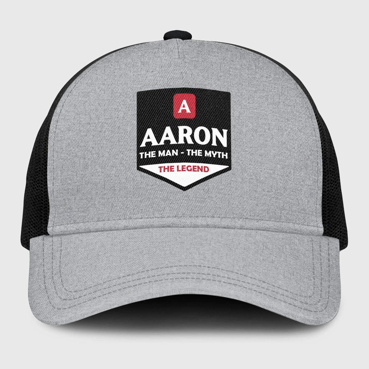 The Man The Myth The Legend Gray Mesh Cap AARON 13K1 C189PF