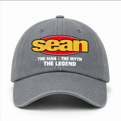 The Man The Myth The Legend Vintage Logo Washed Cap SEAN 13K1 C162PF