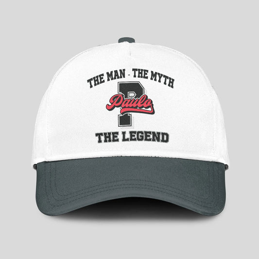 The Man The Myth The Legend Custom Initial Letter And Name Cap PAULO 13K1 C38PF