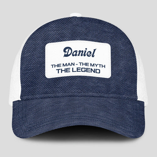 The Man The Myth The Legend Blue Denim Mesh Cap DANIEL 13K1 C194PF