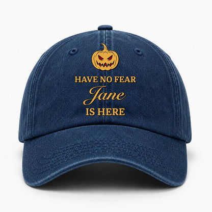 Have No Fear Your Name Is Here Jack O' Lantern Washed Cap JANE 13K1 C165PF