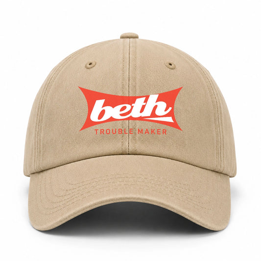 Trouble Maker Red Logo Washed Cap BETH 13K1 C78PF