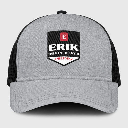 The Man The Myth The Legend Gray Mesh Cap ERIK 13K1 C189PF