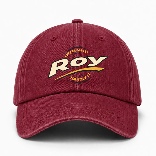 Keep Calm & Let Your Name Handle It Burgundy Washed Cap ROY 13K1 C105PF