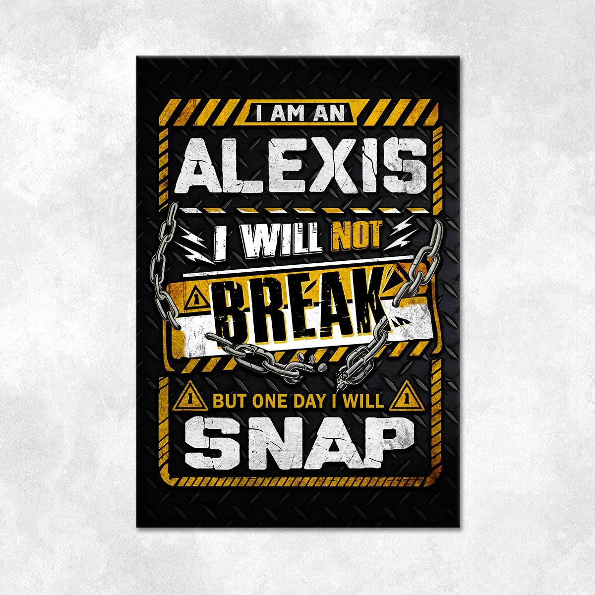 ALEXIS Motivational Rug – Black & Yellow Quote Carpet for Living Room 13K1-AR1