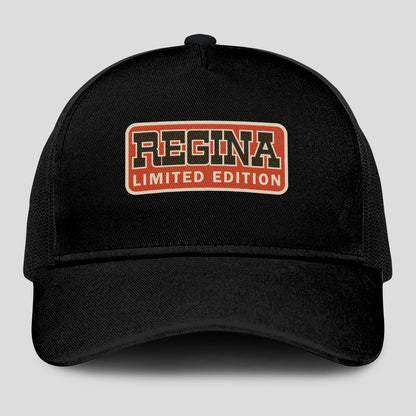 Limited Edition Red Logo Black Mesh Cap REGINA 13K1 C215PF