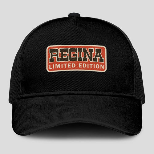 Limited Edition Red Logo Black Mesh Cap REGINA 13K1 C215PF