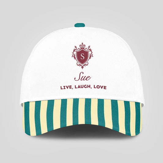 Live Laugh Love Green And Yellow Royal Cap SUE 13K1 C122PF