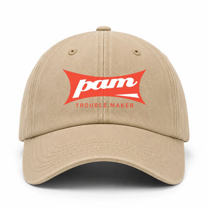 Trouble Maker Red Logo Washed Cap PAM 13K1 C78PF