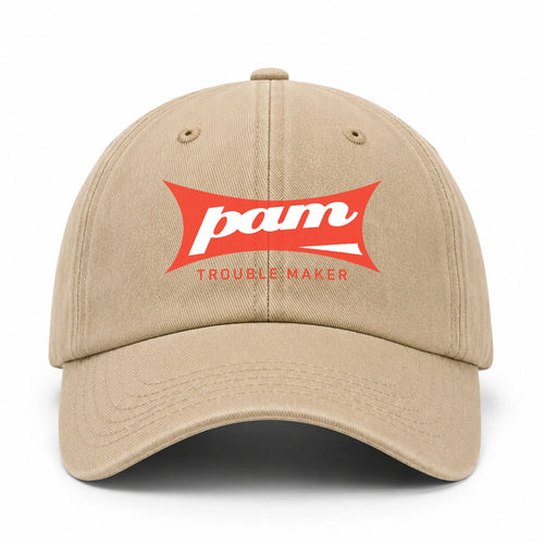 Trouble Maker Red Logo Washed Cap PAM 13K1 C78PF