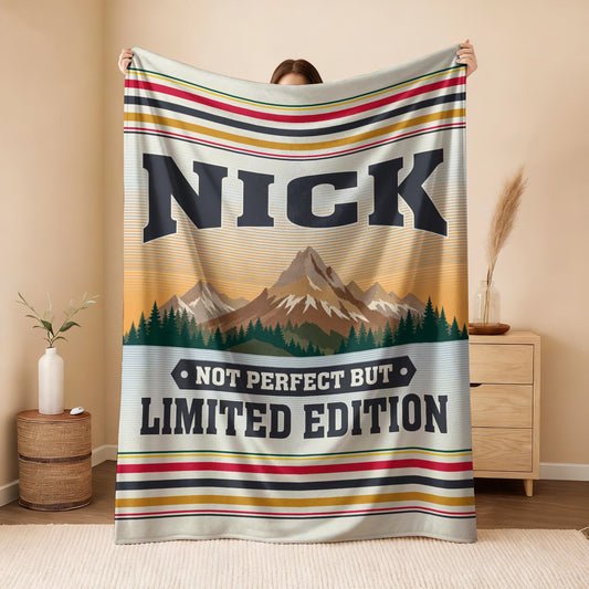 Not Perfect But Limited Edition Vintage Mountain Fleece Blanket NICK 13K1 BK45