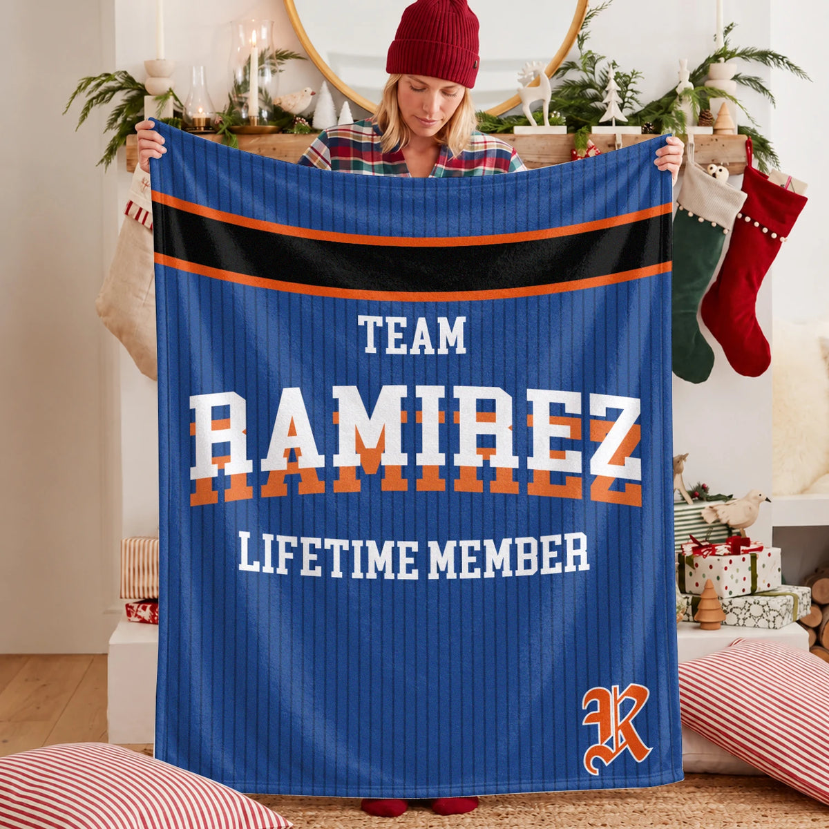 Team Your Name Lifetime Member Basketball Fleece Blanket RAMIREZ 13K1 BK47