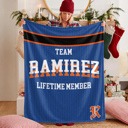 Team Your Name Lifetime Member Basketball Fleece Blanket RAMIREZ 13K1 BK47