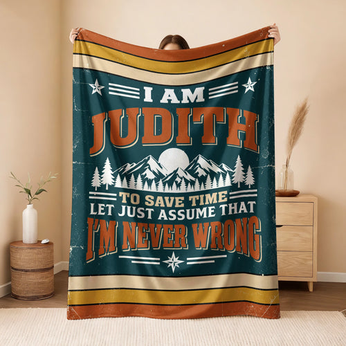 I'm Name Never Wrong Funny Retro Fleece Blanket JUDITH 13K1 BK66