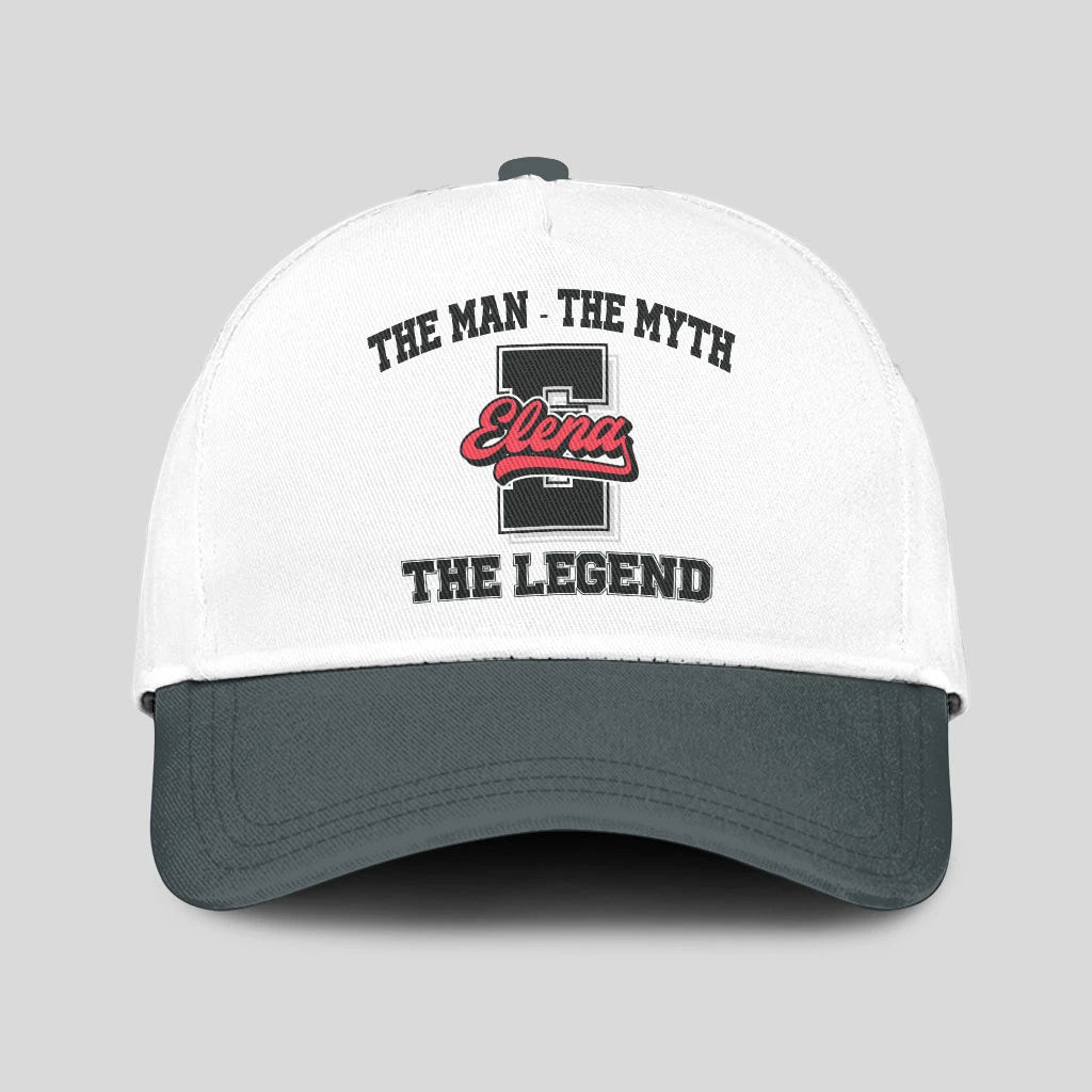 The Man The Myth The Legend Custom Initial Letter And Name Cap ELENA 13K1 C38PF