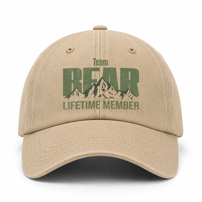 Team Your Name Lifetime Member Mountain Cap BEAR 13K1 C58PF