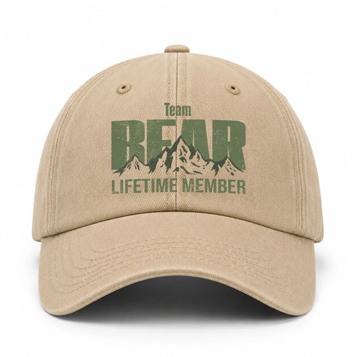 Team Your Name Lifetime Member Mountain Cap BEAR 13K1 C58PF