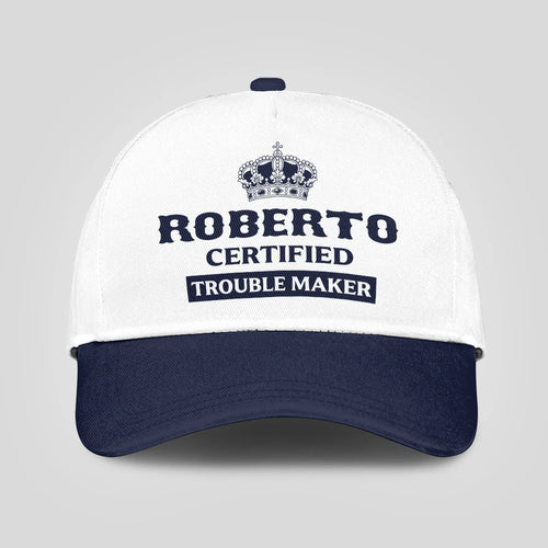 Certified Your Name Trouble Maker Washed Cap ROBERTO 13K1 C148PF