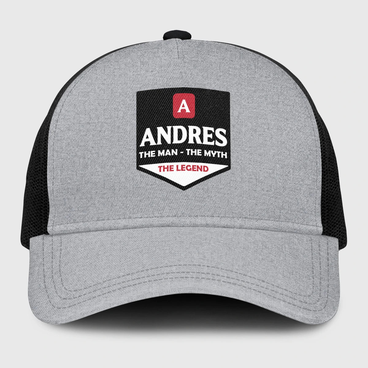 The Man The Myth The Legend Gray Mesh Cap ANDRES 13K1 C189PF