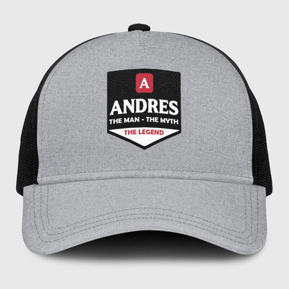 The Man The Myth The Legend Gray Mesh Cap ANDRES 13K1 C189PF