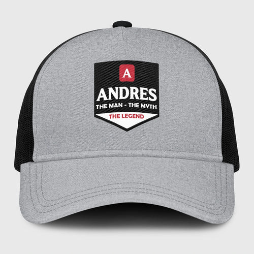 The Man The Myth The Legend Gray Mesh Cap ANDRES 13K1 C189PF