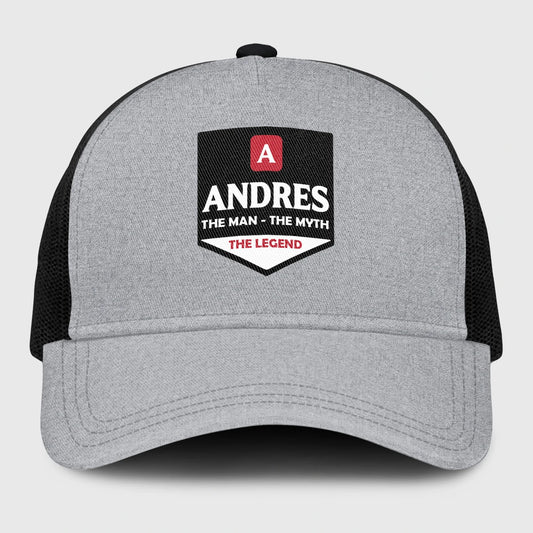 The Man The Myth The Legend Gray Mesh Cap ANDRES 13K1 C189PF
