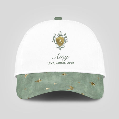 Live Laugh Love Stars And Moon Green Cap AMY 13K1 C124PF