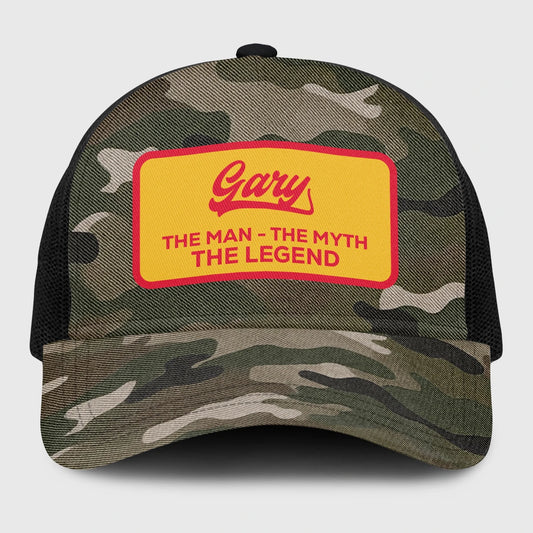 The Man The Myth The Legend Camo Vintage Mesh Cap GARY 13K1 C191PF