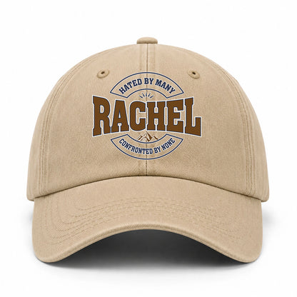 Hated By Many Confronted By None Washed Cap RACHEL 13K1 C36PF