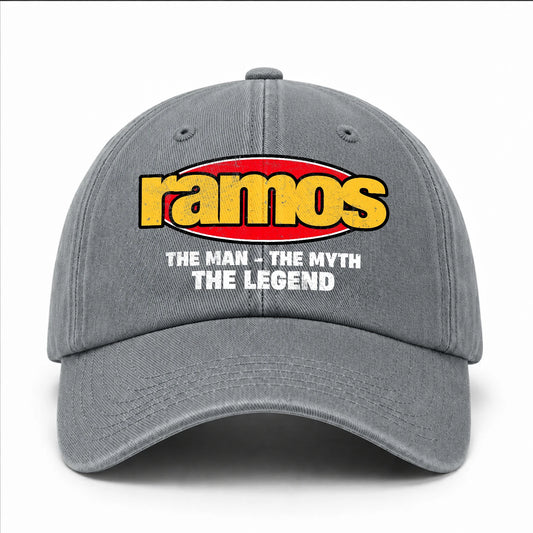 The Man The Myth The Legend Vintage Logo Washed Cap RAMOS 13K1 C162PF