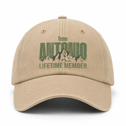 Team Your Name Lifetime Member Mountain Cap ANTONIO 13K1 C58PF