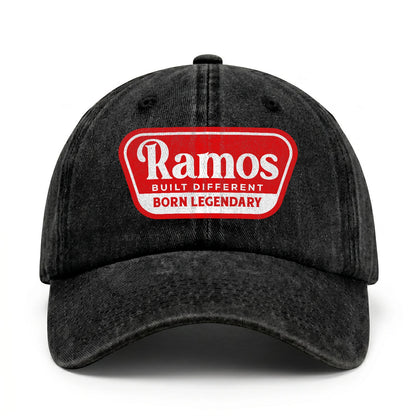 Built Different Born Legendary Red Logo Washed Cap RAMOS 13K1 C63PF