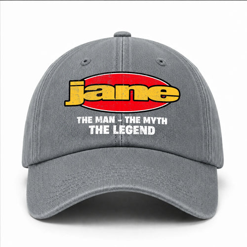 The Man The Myth The Legend Vintage Logo Washed Cap JANE 13K1 C162PF