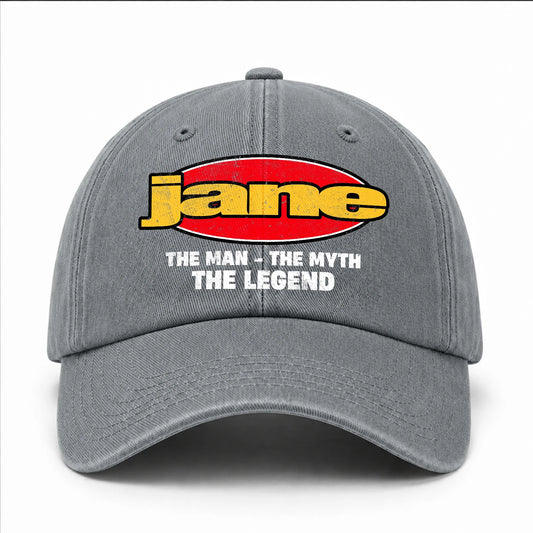 The Man The Myth The Legend Vintage Logo Washed Cap JANE 13K1 C162PF