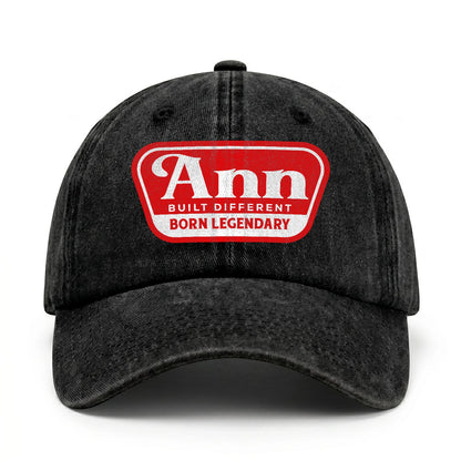 Built Different Born Legendary Red Logo Washed Cap ANN 13K1 C63PF