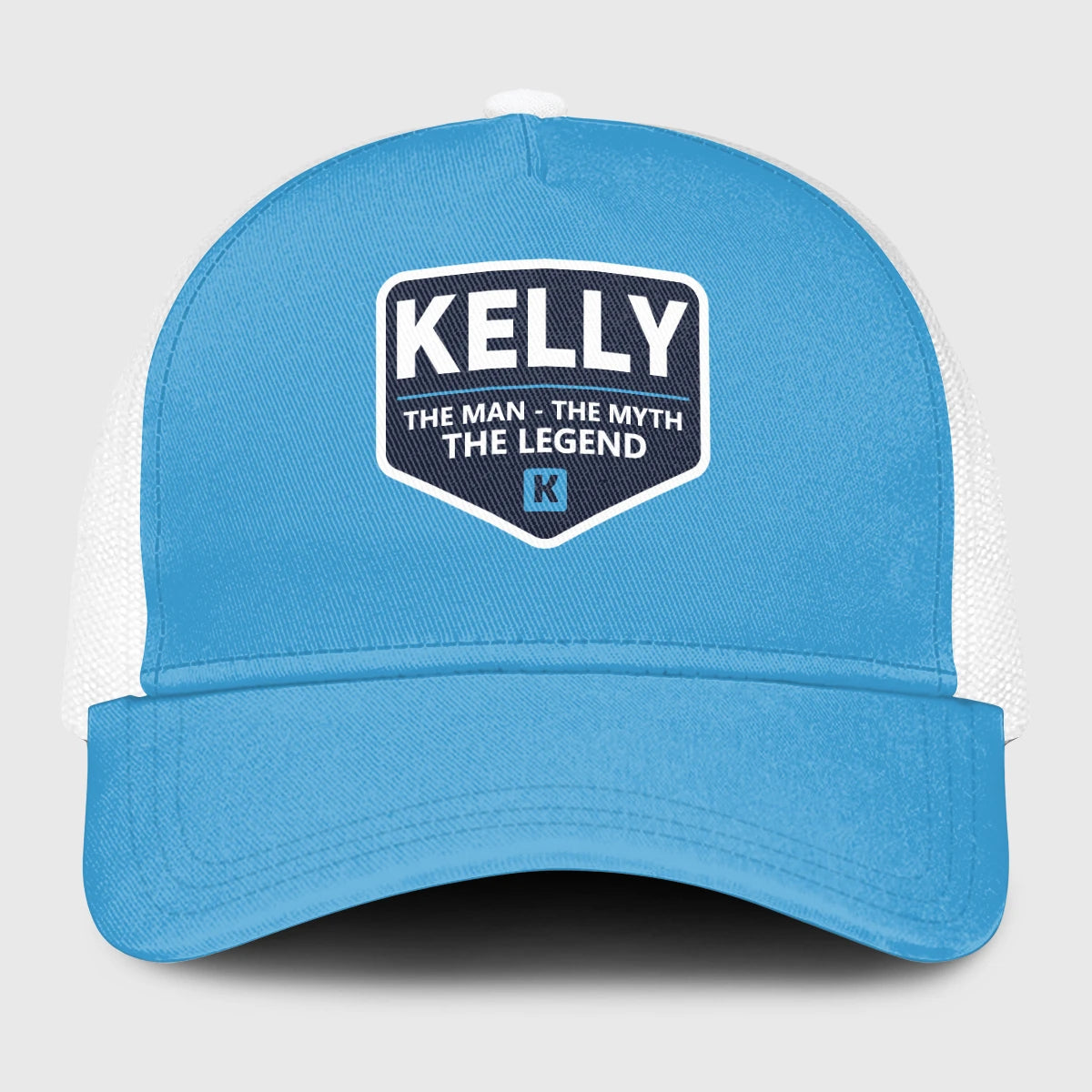 The Man The Myth The Legend Light Blue Mesh Cap KELLY 13K1 C190PF