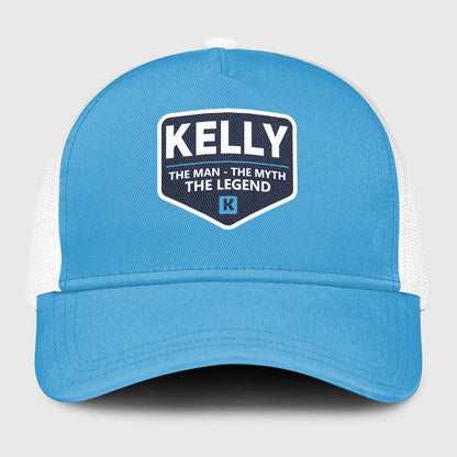 The Man The Myth The Legend Light Blue Mesh Cap KELLY 13K1 C190PF