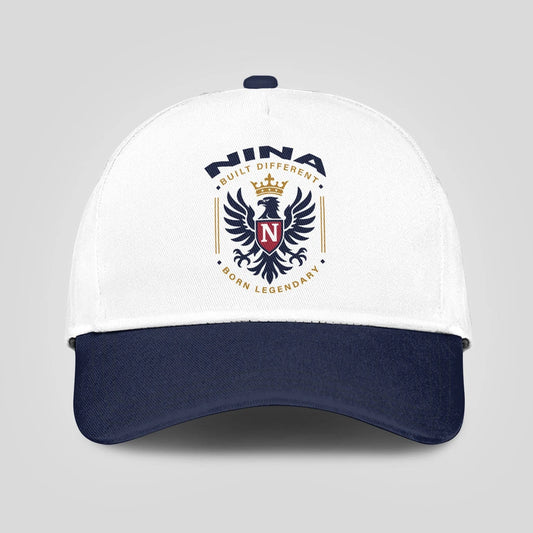 Built Different Born Legendary Elegant Blue And White Cap NINA 13K1 C76PF