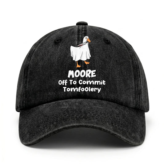 Off To Commit Tomfoolery Funny Goose Washed Cap MOORE 13K1 C131PF