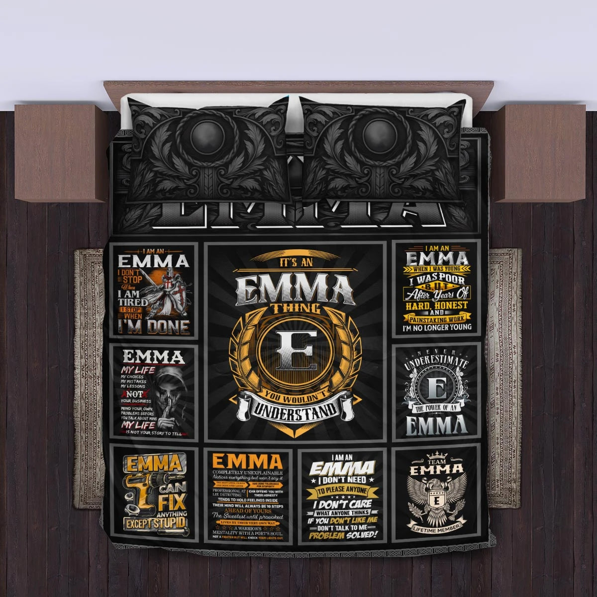 EMMA Limited Edition Personalized Bedding Set 13K1-BS2