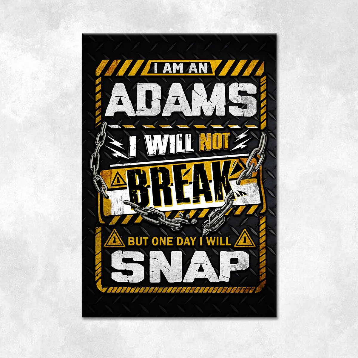 ADAMS Motivational Rug – Black & Yellow Quote Carpet for Living Room 13K1-AR1