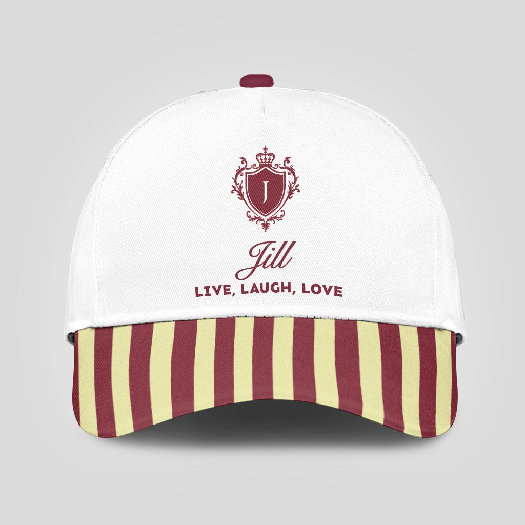 Live Laugh Love Burgundy And Yellow Cap JILL 13K1 C120PF