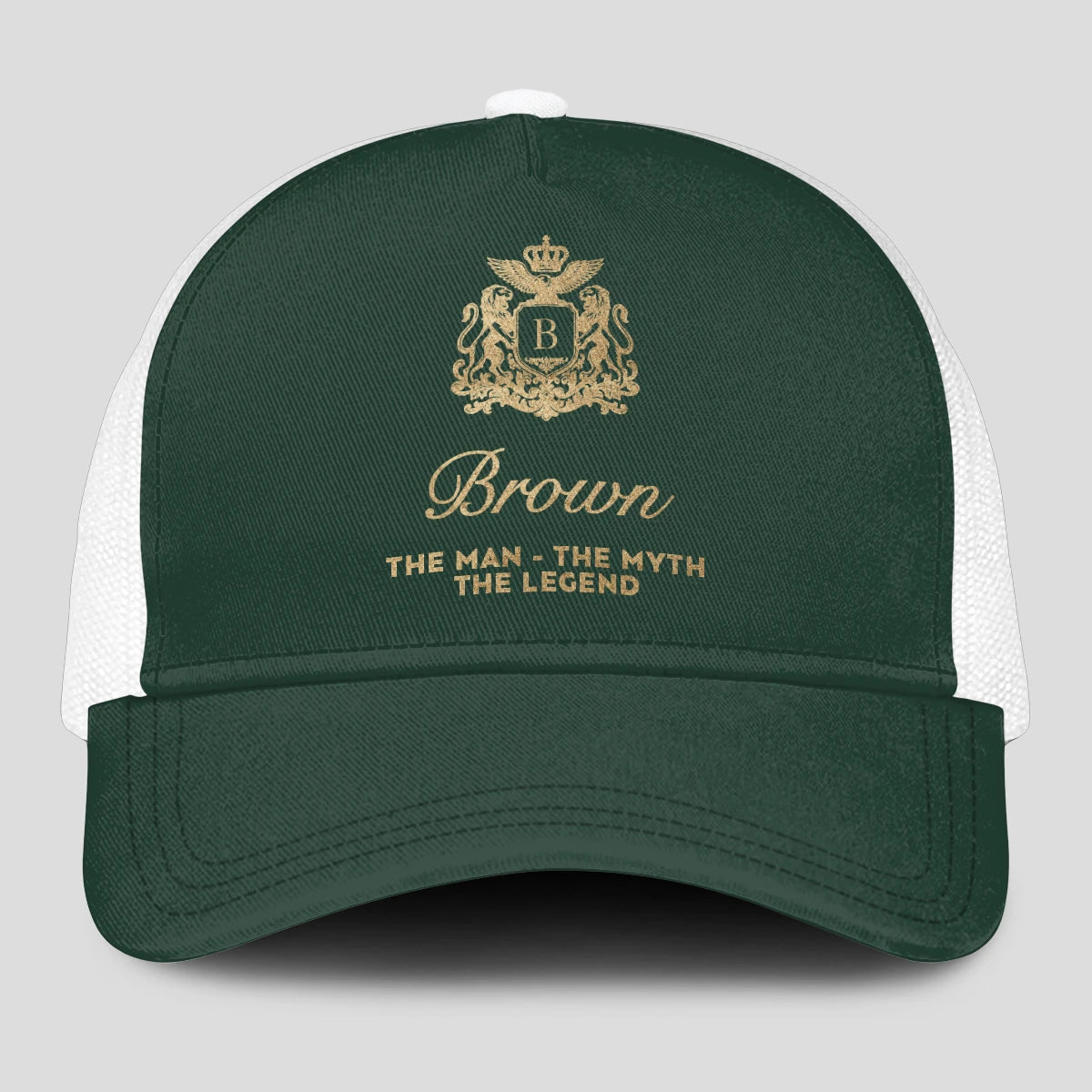 The Man The Myth The Legend Sage Green Mesh Cap BROWN 13K1 C192PF