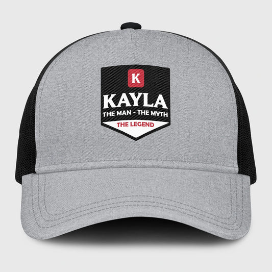 The Man The Myth The Legend Gray Mesh Cap KAYLA 13K1 C189PF