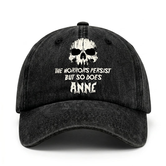 The Horrors Persist But So Does Your Name Cool Skull Washed Cap ANNE 13K1 C134PF
