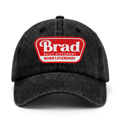 Built Different Born Legendary Red Logo Washed Cap BRAD 13K1 C63PF