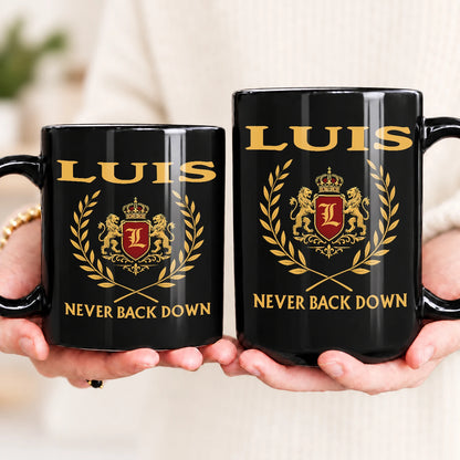 Never Back Down Royal Mug LUIS 13K1 MG22